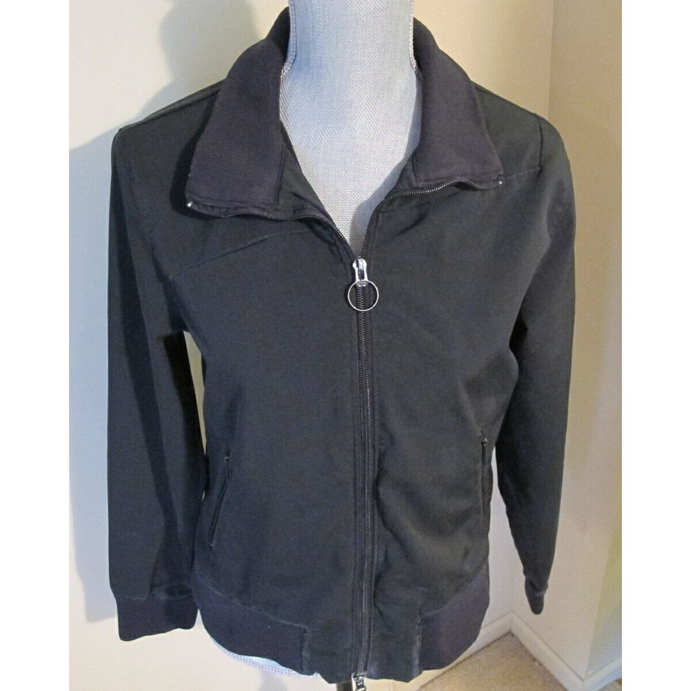 Women's Medium Columbia Full Zip Black‎ Spring/Fall Jacket /Coat